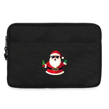Cooler Weihnachtsmann mit Sonnenbrille Spaß Weihnachten Urlaub - Laptoptasche 13" - Schwarz - Vorne