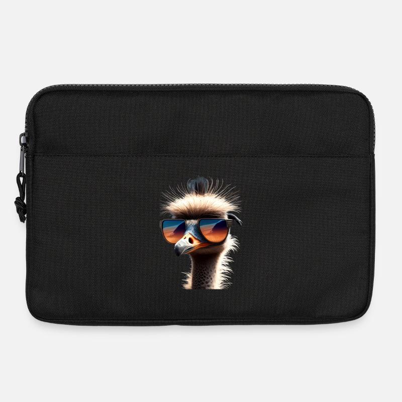 Strauss Vogel Strauß Großer Emu Laufvogel Sträuße - Laptoptasche 13" - Schwarz