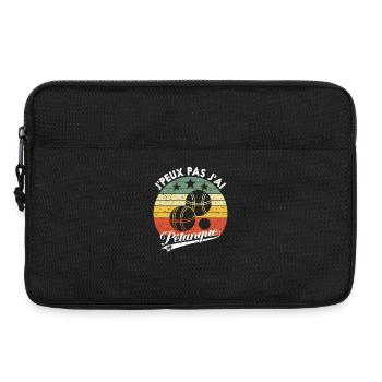 Cadeau Humour Pétanque Jeu de Boules - Sacoche pour ordinateur portable 13 pouces - noir - Devant