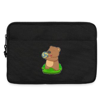 Ours Joueur de volley-ball Volley-ball - Sacoche pour ordinateur portable 13 pouces - noir - Devant