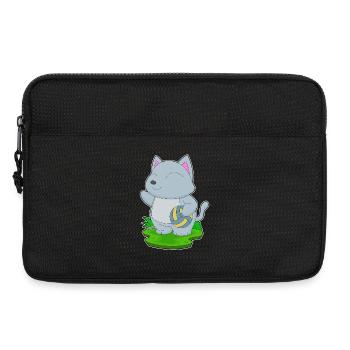 Chat Joueur de Volley-ball Volley-ball - Sacoche pour ordinateur portable 13 pouces - noir - Devant