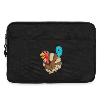 9th Birthday Motif Turkey - 9 Years - Laptop bag 13" - black - Front