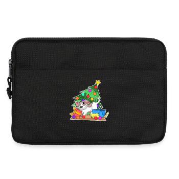 Dog Christmas Tree Funny Christmas - Laptop bag 13" - black - Front