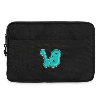 Achtzehn 18 nummer zahl - Laptoptasche 13" - Schwarz - Vorne