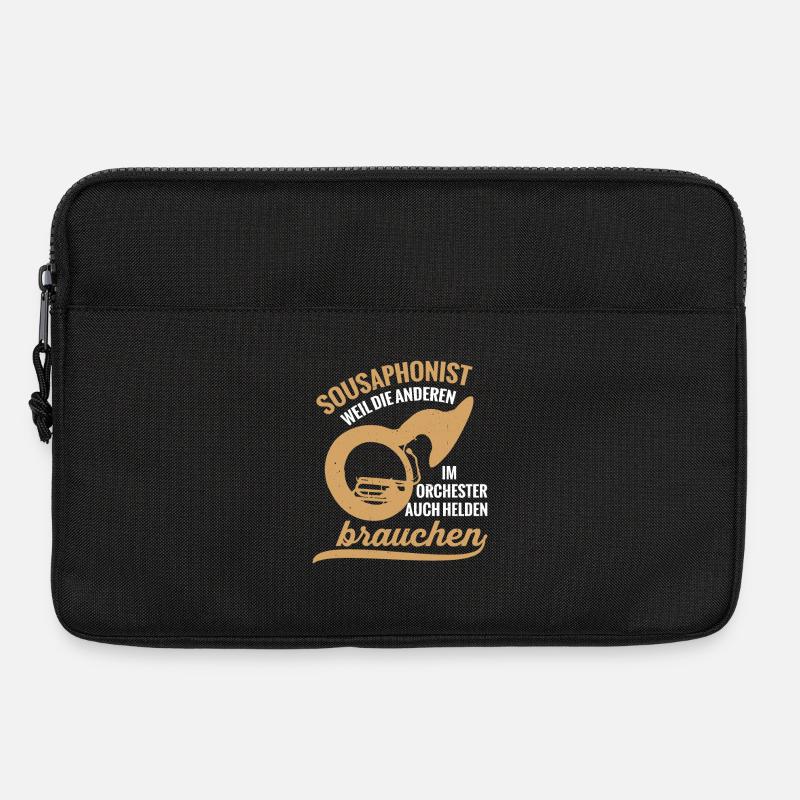 Sousaphonist Held Sousaphon Musiker Blaskapelle - Laptoptasche 13" - Schwarz