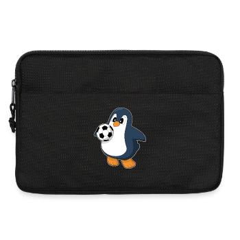 Pinguin Fußballspieler Fußball - Laptoptasche 13" - Schwarz - Vorne