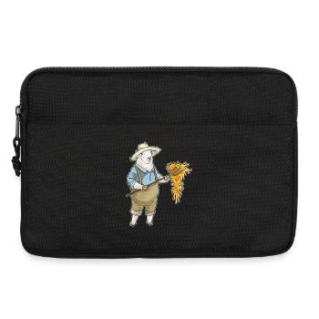 Schaf Landwirt Stroh Bauernhof - Laptoptasche 13" - Schwarz - Vorne