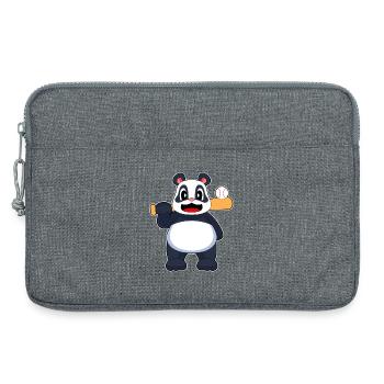 Panda Baseball Batte de baseball - Sacoche pour ordinateur portable 13 pouces - gris chiné - Devant