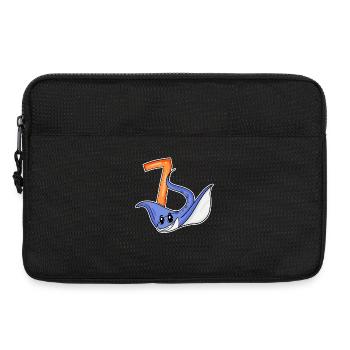 7. Geburtstag Motiv Stachelrochen - 7 jahre alt - Laptoptasche 13" - Schwarz - Vorne
