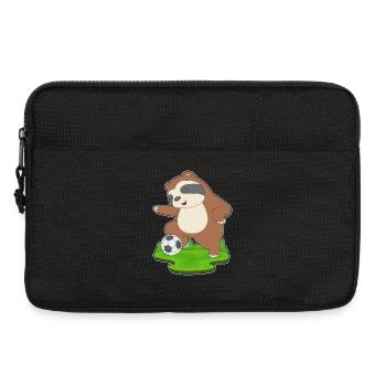 Faultier Fußballspieler Fußball - Laptoptasche 13" - Schwarz - Vorne