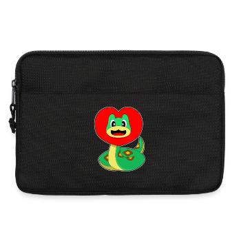 Schlange Herz - Laptoptasche 13" - Schwarz - Vorne