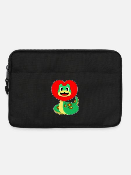 Schlange Herz - Laptoptasche 13" - Schwarz