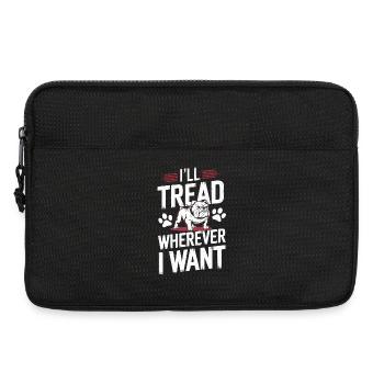 Bulldogge Ich trete hin, wohin ich will Hundehumor - Laptoptasche 13" - Schwarz - Vorne