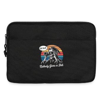 Oh schau mal, niemand kümmert sich um Sensenmann Humor Design - Laptoptasche 13" - Schwarz - Vorne