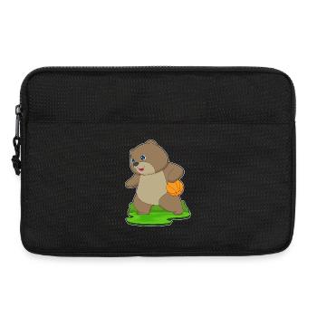 Ours basketteur basketteur - Sacoche pour ordinateur portable 13 pouces - noir - Devant