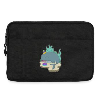 Gâteau d’anniversaire baleine - Sacoche pour ordinateur portable 13 pouces - noir - Devant