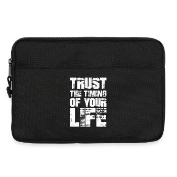 trust the timing of your life - Laptop bag 13" - black - Front
