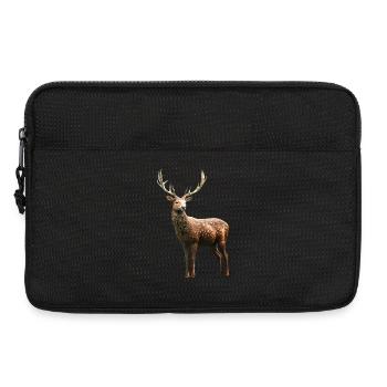 Cerf, Bois, Chasse, Cerf, Renne, Cerf élaphe, Chasseur - Sacoche pour ordinateur portable 13 pouces - noir - Devant