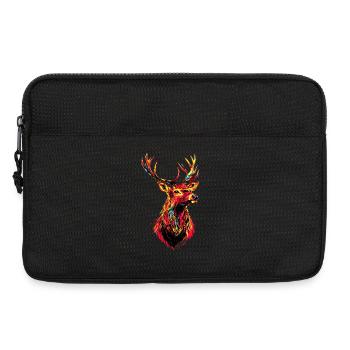 Cerf, Bois, Chasse, Cerf, Renne, Cerf élaphe, Chasseur - Sacoche pour ordinateur portable 13 pouces - noir - Devant