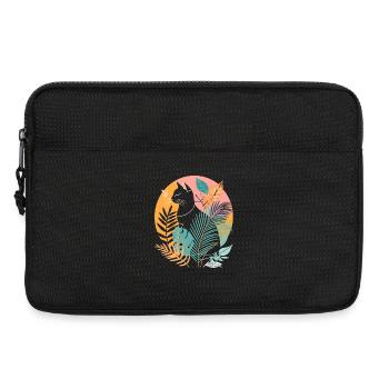 Portrait of a Cat - Laptop bag 13" - black - Front