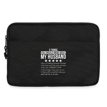5 things you should know about my husband - Laptoptasche 13" - Schwarz - Vorne