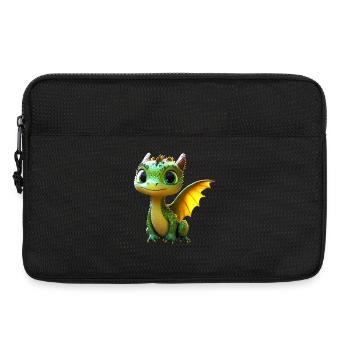 Dragon Little Green Baby Dragon Cute Dragon - Laptop bag 13" - black - Front