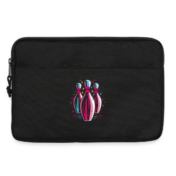 Bowling 80er Jahre Look - Laptoptasche 13" - Schwarz - Vorne