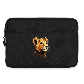 Löwe Mähne Junger Löwe Wilde Kleine Süße Löwen - Laptoptasche 13" - Schwarz - Vorne