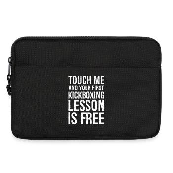Berühre mich und deine erste Kickboxstunde ist kostenlos - Laptoptasche 13" - Schwarz - Vorne