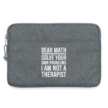 dear math funny shirt - Laptoptasche 13" - Grau meliert - Vorne