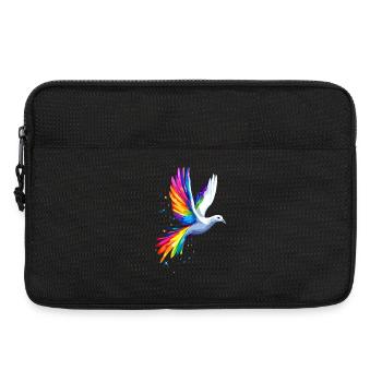Taube Weiß Frieden Peace Ringeltaube Weiße Tauben - Laptoptasche 13" - Schwarz - Vorne