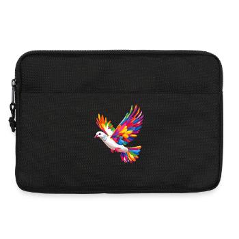 Taube Weiß Frieden Peace Ringeltaube Weiße Tauben - Laptoptasche 13" - Schwarz - Vorne