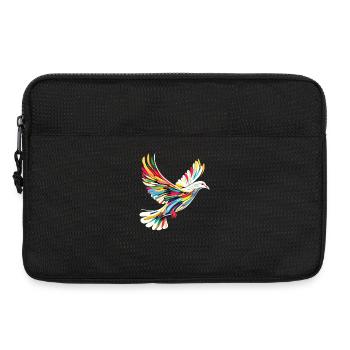 Taube Weiß Frieden Peace Ringeltaube Weiße Tauben - Laptoptasche 13" - Schwarz - Vorne