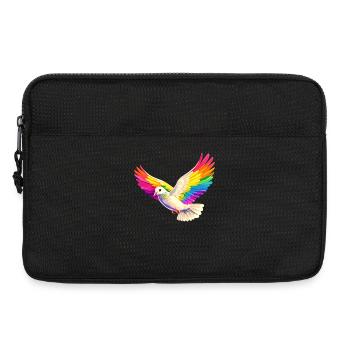 Taube Weiß Frieden Peace Ringeltaube Weiße Tauben - Laptoptasche 13" - Schwarz - Vorne