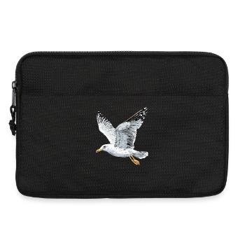 Mouette, Plage, Mer, Mer du Nord, Mer Baltique, Goéland argenté, Mouettes - Sacoche pour ordinateur portable 13 pouces - noir - Devant