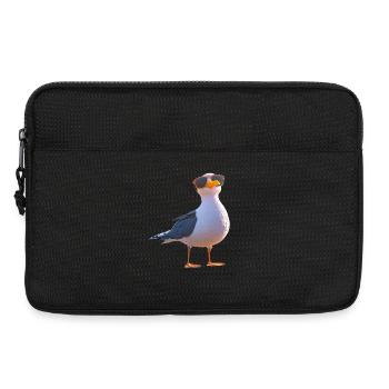 Mouette, Plage, Mer, Mer du Nord, Mer Baltique, Goéland argenté, Mouettes - Sacoche pour ordinateur portable 13 pouces - noir - Devant