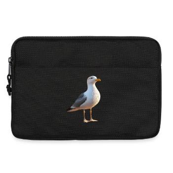 Mouette, Plage, Mer, Mer du Nord, Mer Baltique, Goéland argenté, Mouettes - Sacoche pour ordinateur portable 13 pouces - noir - Devant