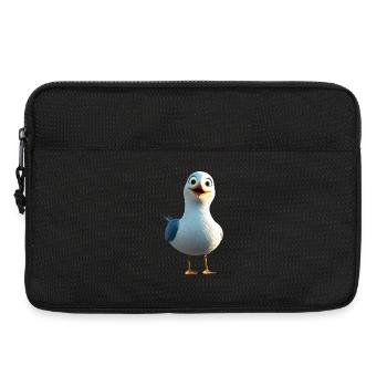 Mouette, Plage, Mer, Mer du Nord, Mer Baltique, Goéland argenté, Mouettes - Sacoche pour ordinateur portable 13 pouces - noir - Devant