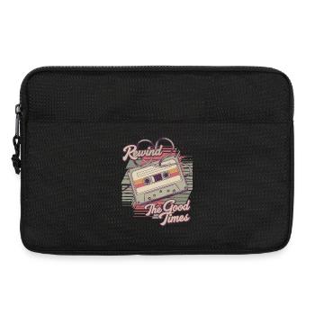 Rebobinez le design de la cassette vintage Good Times - Sacoche pour ordinateur portable 13 pouces - noir - Devant