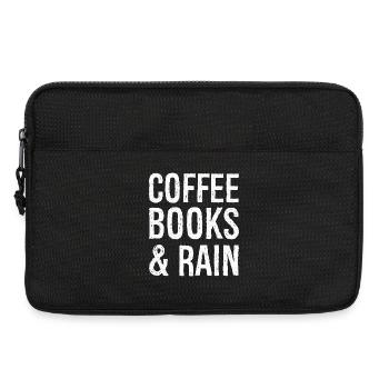 café livres pluie - Sacoche pour ordinateur portable 13 pouces - noir - Devant