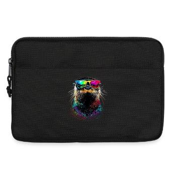 Loutre Loutre de mer Loutre Loutre Martre amour Loutre mignonne - Sacoche pour ordinateur portable 13 pouces - noir - Devant