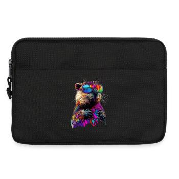 Biber Motiv Biberflüsterer Nagetiere Süßer Biber - Laptoptasche 13" - Schwarz - Vorne