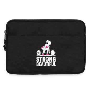 Bodybuilder Gym Girl Langhantel Power Beauty - Laptoptasche 13" - Schwarz - Vorne