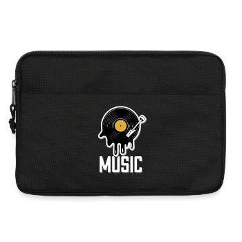 Tenue rétro d’enregistrement de musique pour musiciens et musiciens - Sacoche pour ordinateur portable 13 pouces - noir - Devant