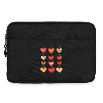 Heart Pattern Valentine's Day Heart Pattern Gift - Laptop bag 13" - black - Front