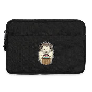 Hedgehog Easter Easter Egg - Laptop bag 13" - black - Front