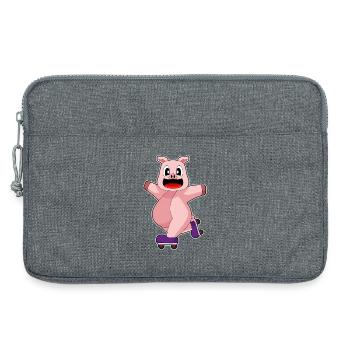 Pig Patins en ligne - Sacoche pour ordinateur portable 13 pouces - gris chiné - Devant