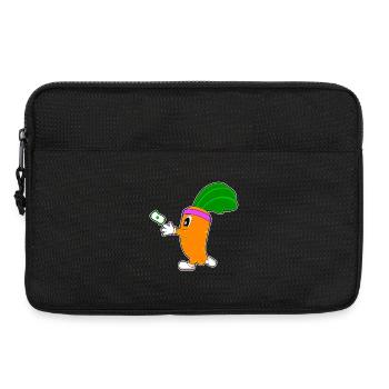 Karotte Jogger Joggen Sport - Laptoptasche 13" - Schwarz - Vorne