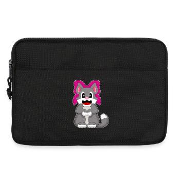 Cat Hair Bow - Laptop bag 13" - black - Front