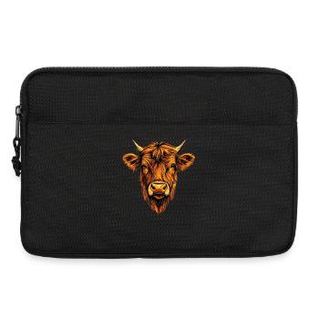vache fermier boeuf lait veau végétalien vache vache de ferme vaches - Sacoche pour ordinateur portable 13 pouces - noir - Devant